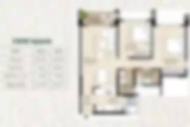 Standard 2 BHK floor plan preview at The Hallmark
